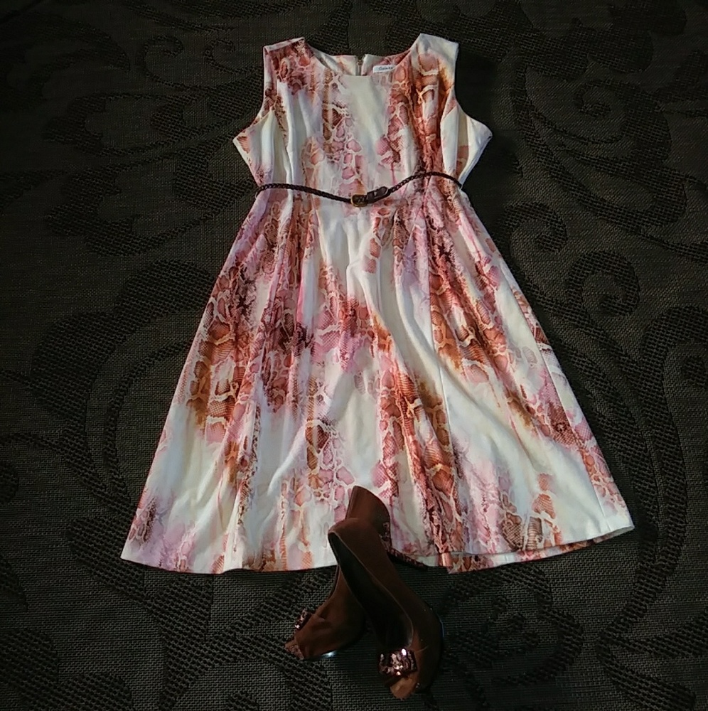 SOLD Calvin Klein Fit n Flare Plus size midi dress